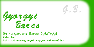 gyorgyi barcs business card